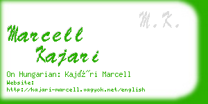 marcell kajari business card